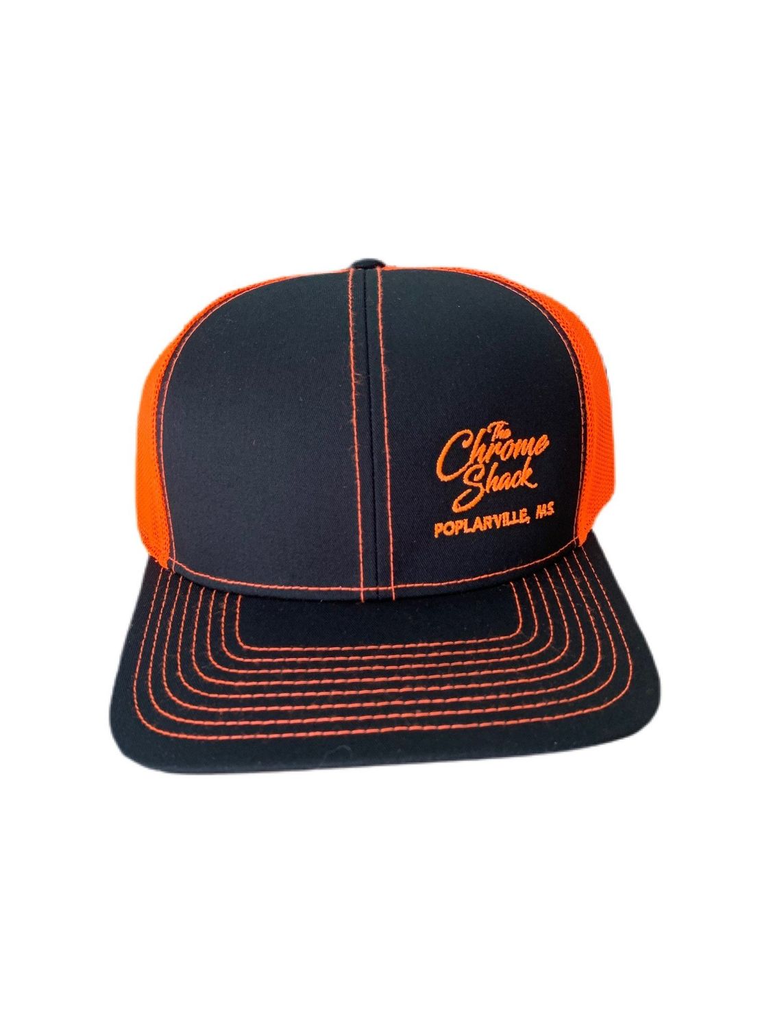 The Chrome Shack Hat - Black/Neon Orange