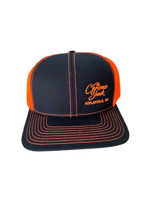 The Chrome Shack Hat - Black/Neon Orange
