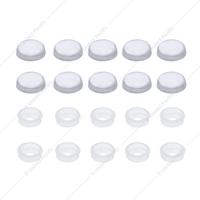 Chrome Plastic Snap-On Screw Covers For 1/4&quot; Screw (10-Pack)