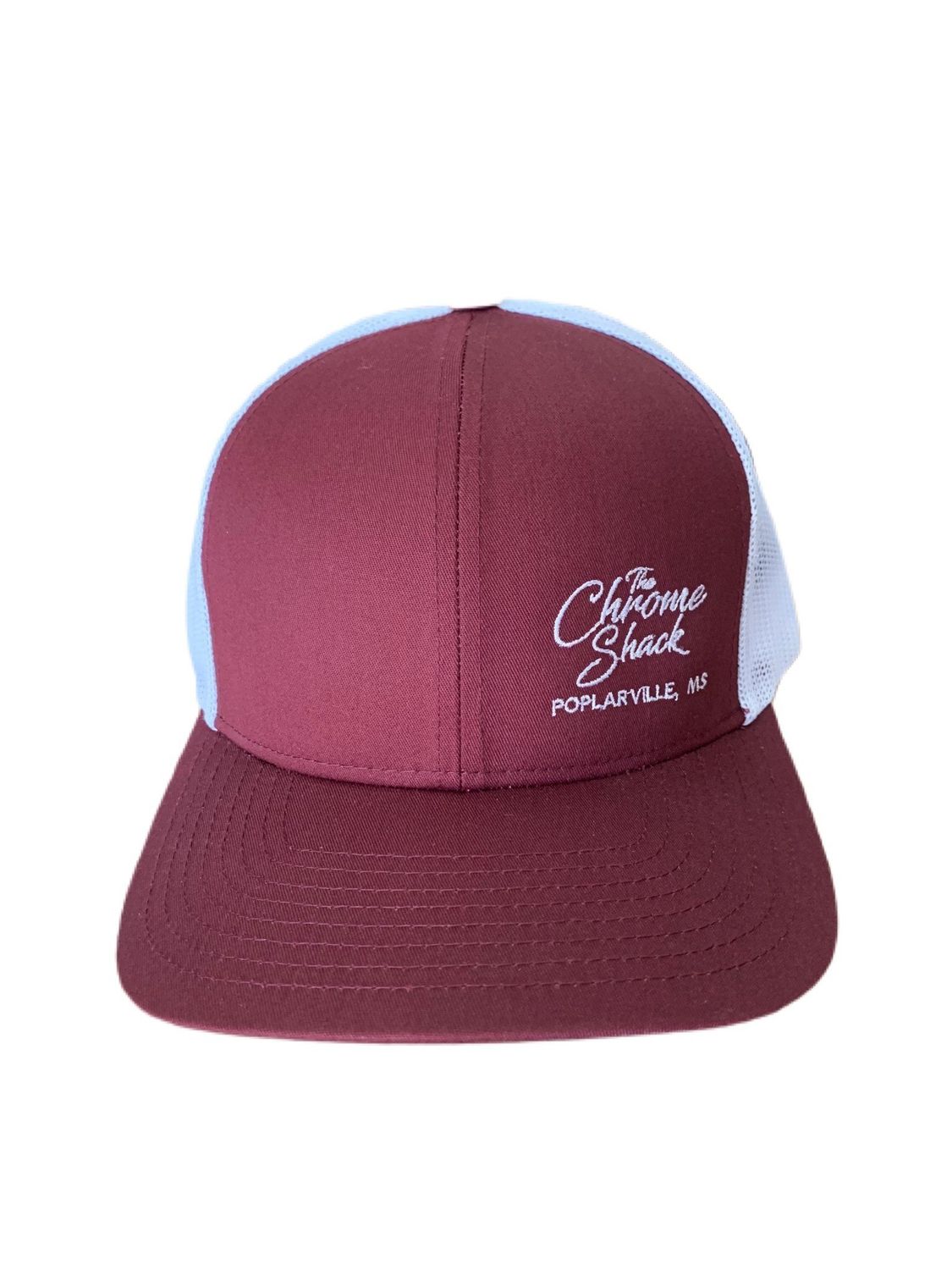 The Chrome Shack Hat - Maroon/White