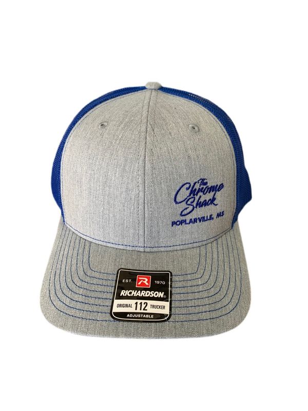 The Chrome Shack Hat - Heather Grey/Royal Blue