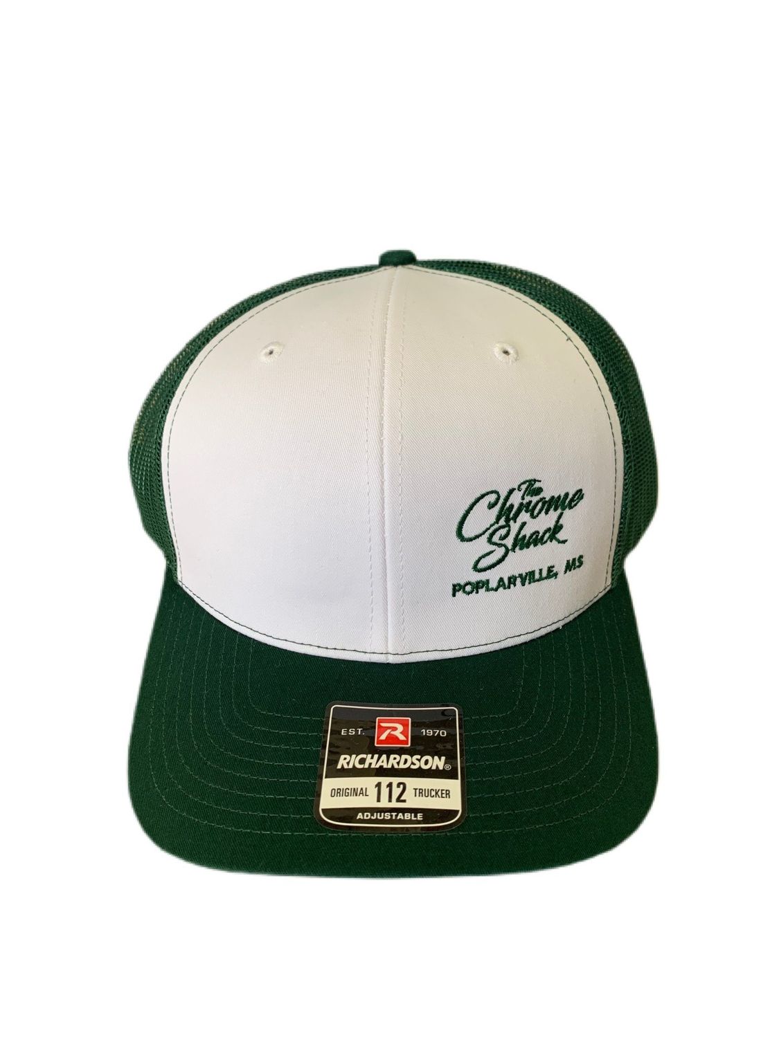 The Chrome Shack Hat - White/Dark Green