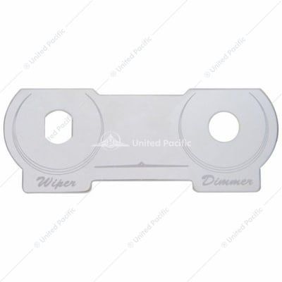 Stainless Steel Switch Name Plate For Peterbilt - Dimmer &amp; Wiper