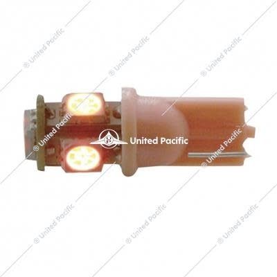 5 High Power LED 360 Degree 194 Bulb - Red (2 Pack)