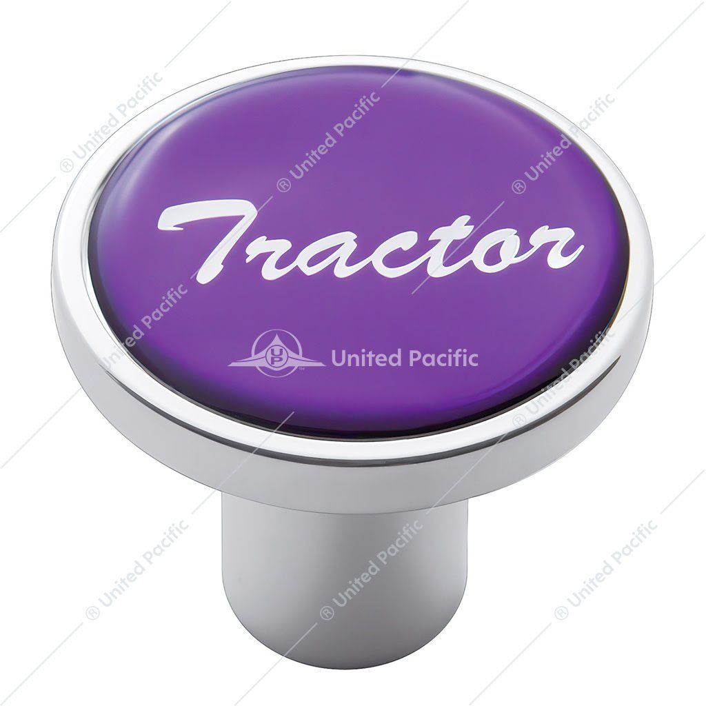&quot;Tractor&quot; Air Valve Knob - Purple Glossy Sticker