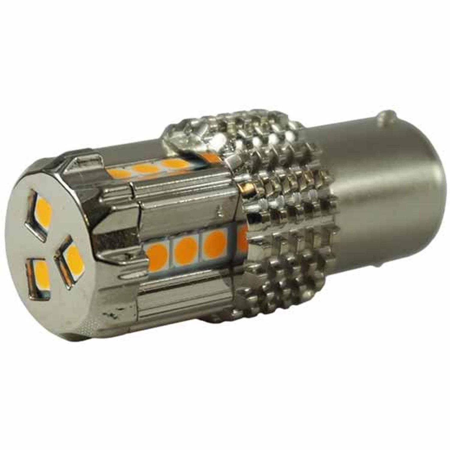 Amber - 15 LED 1156 Bulb for Glass Lens Light. Super Bright (2nd Gen.)