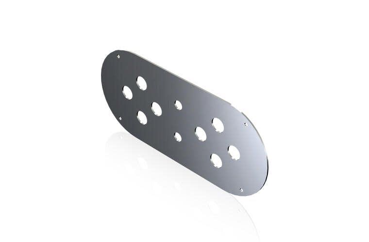 Above Door Dome Light Plate w/ 8 Mini Watermelon Light Holes &amp; 2 Switch Holes