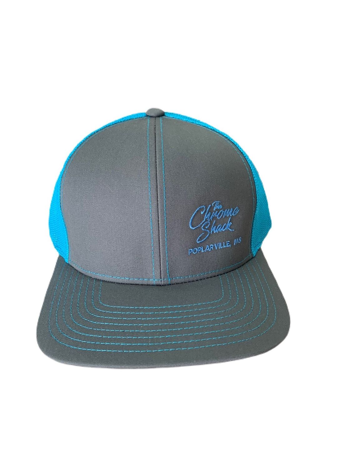 The Chrome Shack Hat - Graphite/Neon Blue