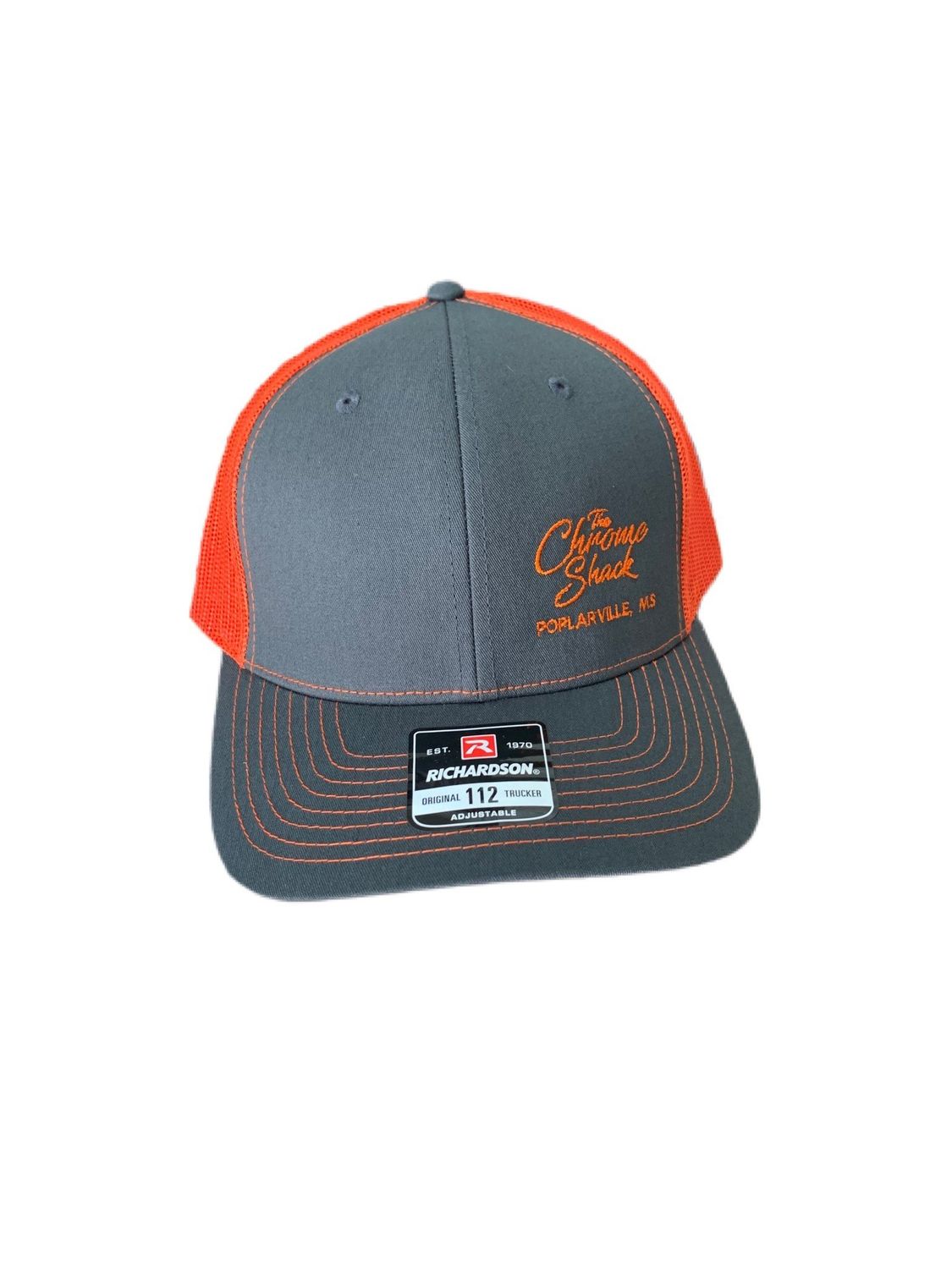 The Chrome Shack Hat - Charcoal/Orange
