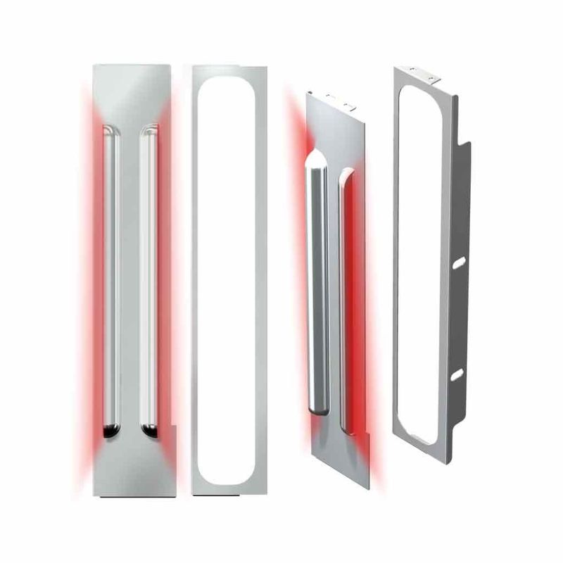 PB 15&quot; Multifit Rear Breather Bars Red Louver