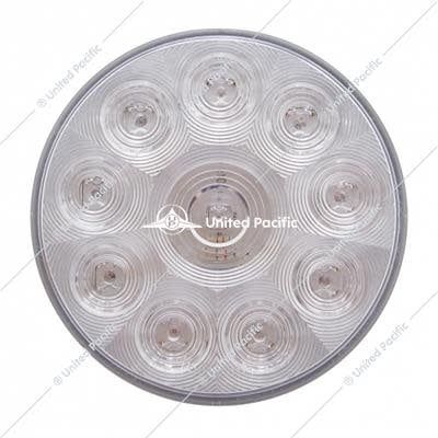 10 LED 4" Stop, Turn &amp; Tail Light - Red LED/Clear Lens