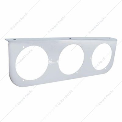Stainless Light Bracket With (3) 4" Light Cutouts