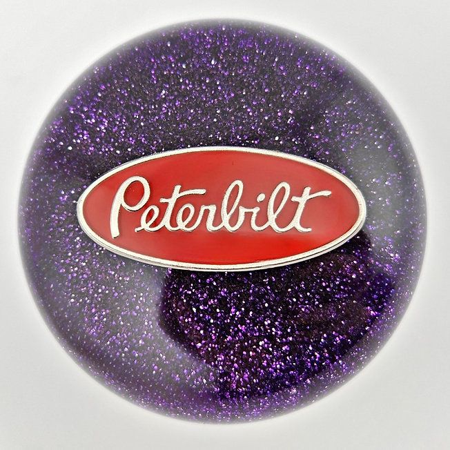 Red Peterbilt Oval PURPLE Flake Ball