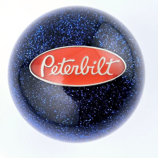 Red Peterbilt Oval Blue Flake Ball