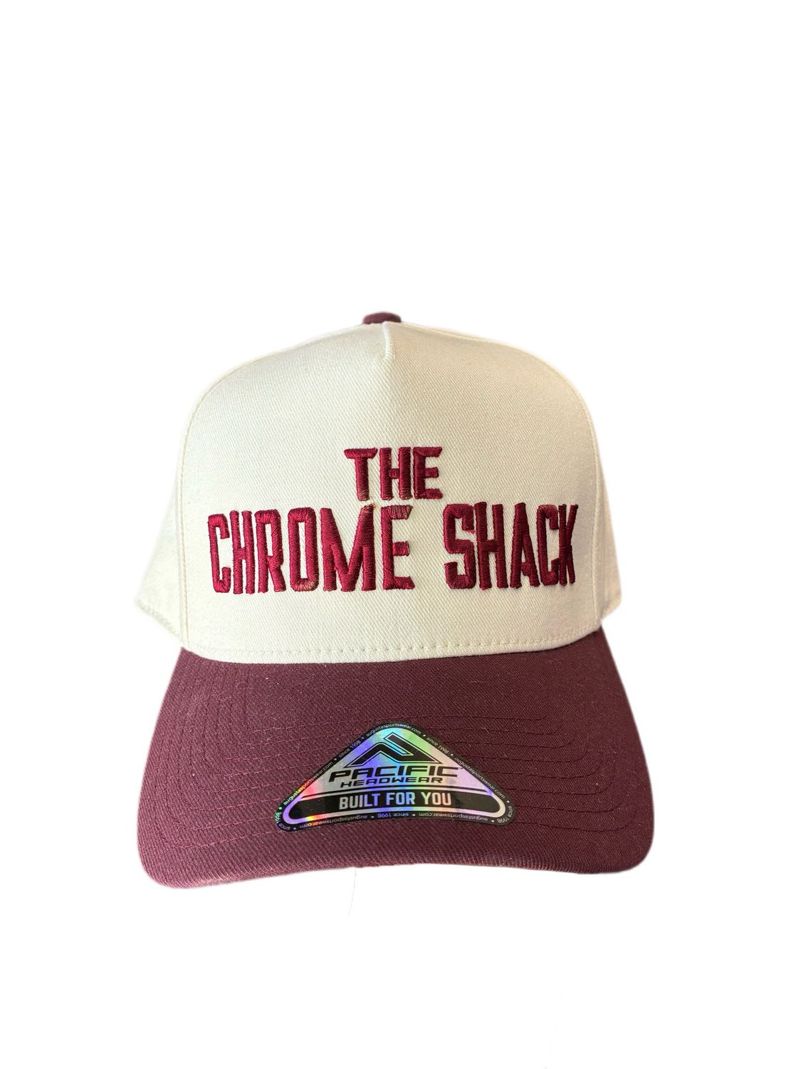 The Chrome Shack Heritage Hat - Vintage White/Cardinal