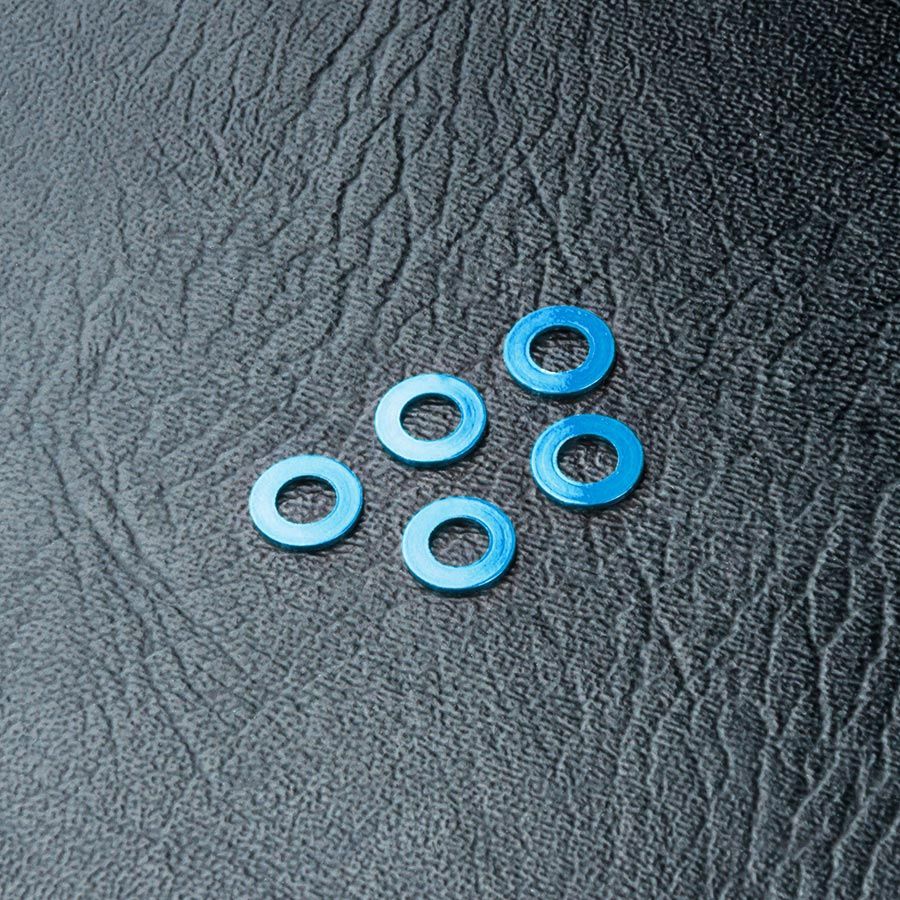 MST Alum. Spacers - Blue and Silver, Size: 0.5mm