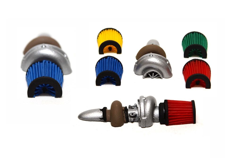 SRC HALF TURBO WITH FILTER V1, Color: Red
