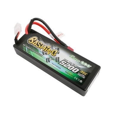 GENS ACE 2S BASHING 5200MAH 7.4V 35C HARDCASE/HARDWIRED LIPO BATTERY (DEANS)