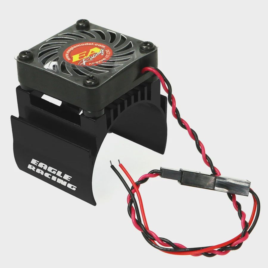 Eagle Racing Alum. Motor Heatsink w/ Fan, Color: Black