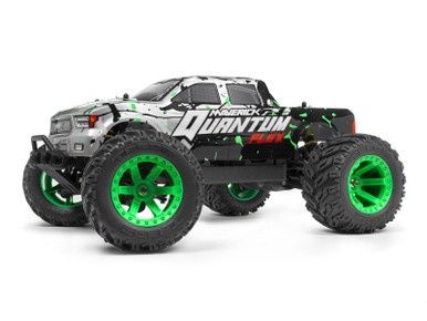 MAVERICK QUANTUM MT 1/10 4WD FLUX 80A BRUSHLESS ELECTRIC MONSTER TRUCK (SILVER/GREEN) [150203]