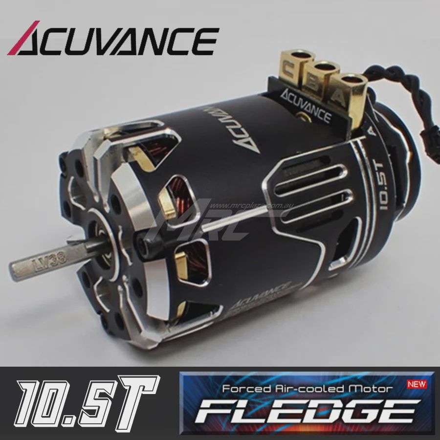 Acuvance FLEDGE 10.5T Motor w/ Fan, Color: Black