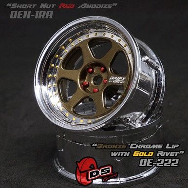 Drift Element II Wheel Set - Bronze/Chrome w/ Gold Rivets