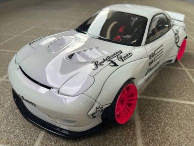 1/10 Rocket Bunny FD3S RX-7 Mazda Body w/ 3D DECALS (200mm) [Addiction]