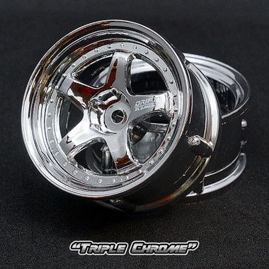 DE 5 Spoke Wheel Set - Triple Chrome