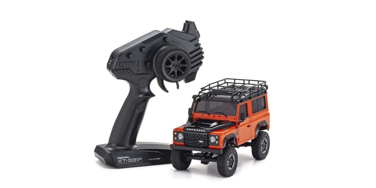 Kyosho MINI-Z 4x4 MX-01 Land Rover Defender 90 Adventure Phoenix Orange/Santorini Black [32531MO]