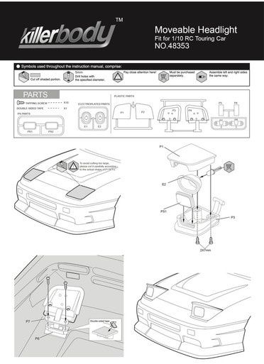 Killerbody Moveable Headlight