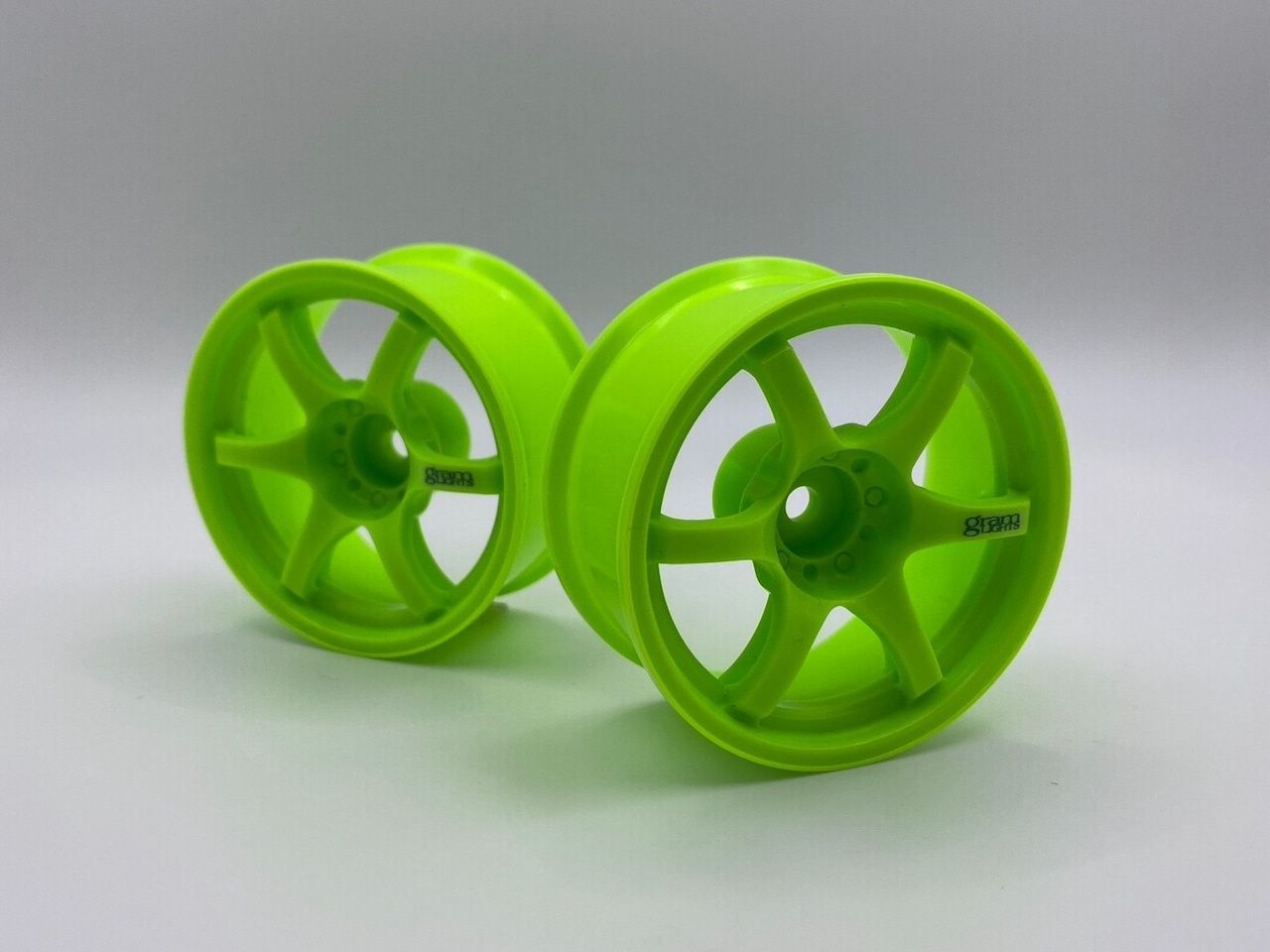LAB Wheels - Neon Color gram LIGHTS 57D Sports WHEEL Green - PAIR, Size: 6mm