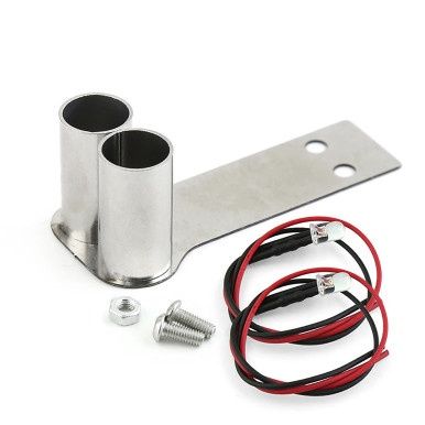 Stainless Steel Twin Exhaust Pipe LED Modified