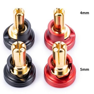 YEAHRUN 1Pair 4.0mm/5.0mm Brass Bullet Banana Plug