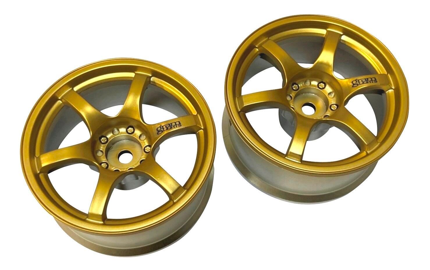 LAB Wheels - Gram LIGHTS 57D Sports traction type OFFSET 6/8 Gold Metal - Pair, Offset: 6