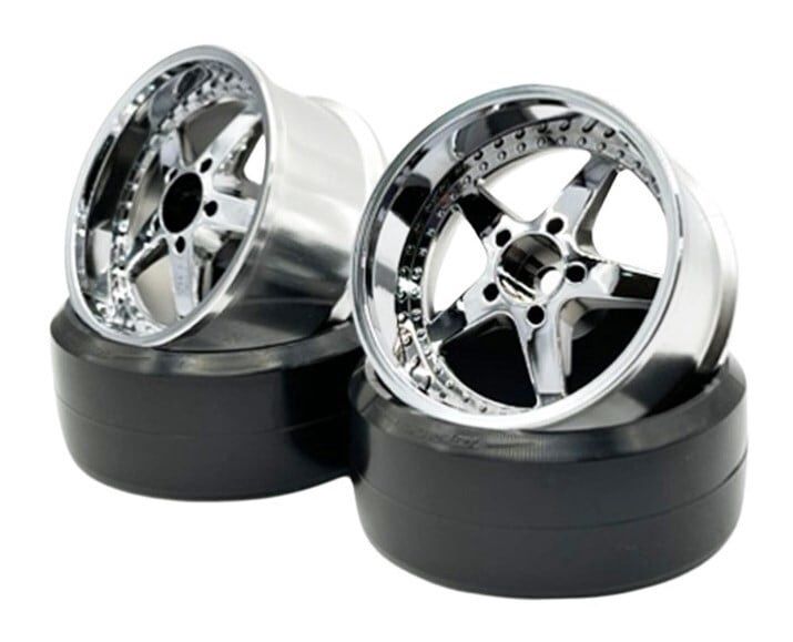 LAB Wheels - WORK EQUIP WHEEL Super High Traction type STANDARD RIM OFFSET 6/8 - Chrome - Pair, Offset: 6