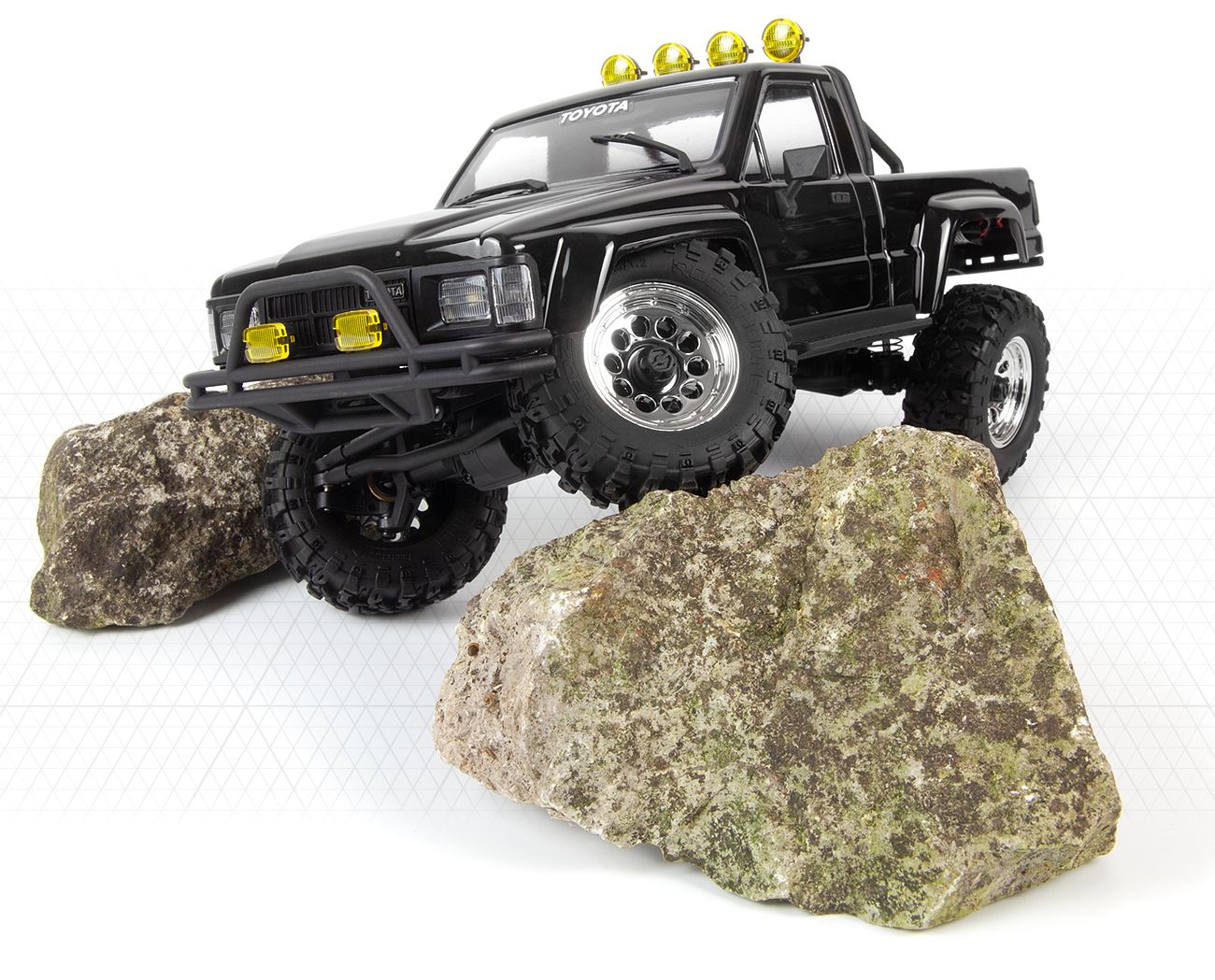 HPI Venture18 Flux 1985 Toyota Hilux SR5 - Black/Red - BRUSHLESS, Color: Black