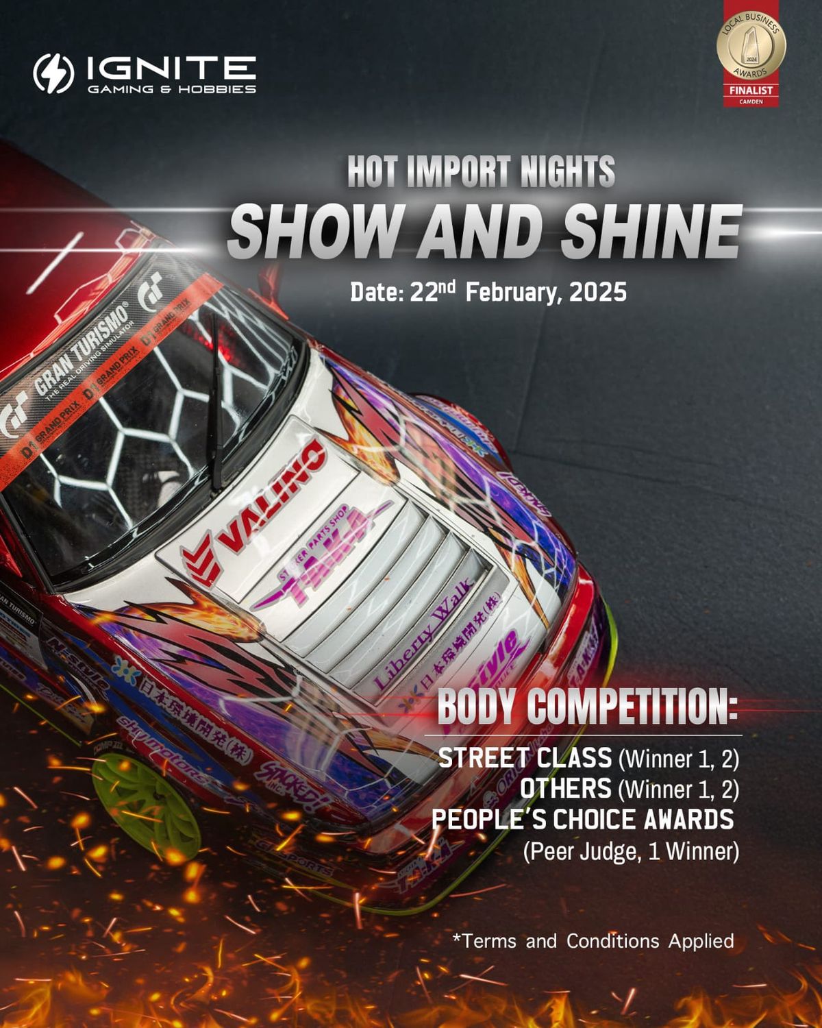 HOT IMPORT NIGHTS ENTRY - 22 FEB 2025, Tyres: YES