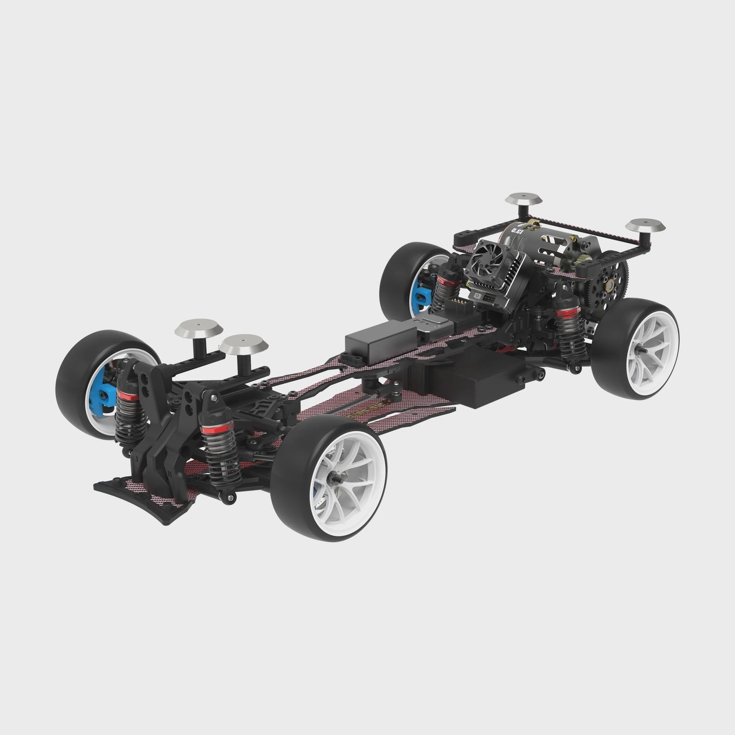 SAKURA D6GA 3RACING Sakura D6 Sport Carbon Graphite Version, Color: Red
