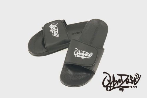 OVERDOSE Shower Sandals - Black or White (M,L,LL), Colour: Black, Size: M