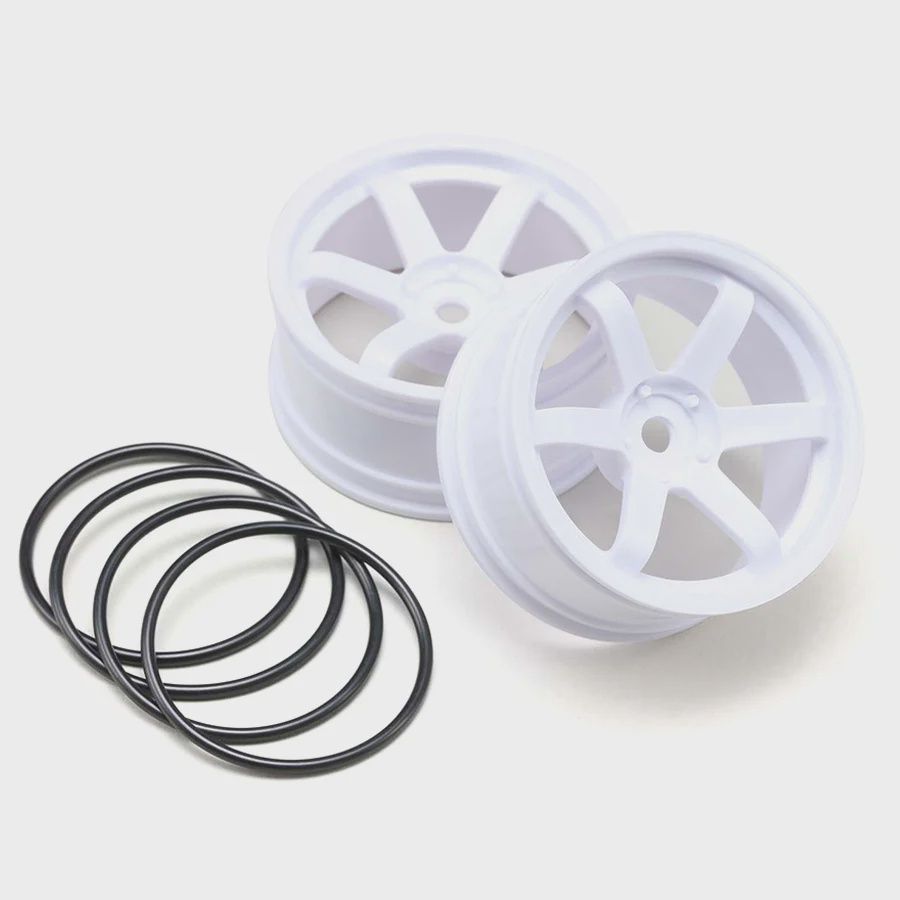 Yokomo 6-Spoke Drift Wheel - White