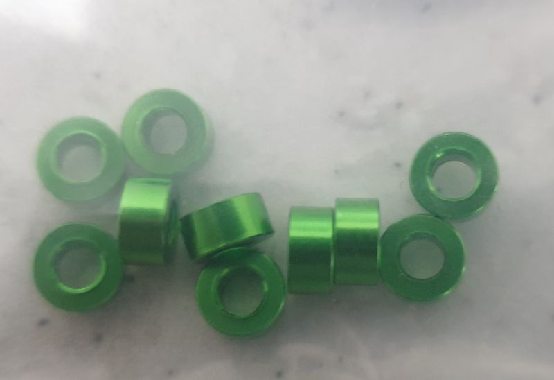 3mm Spacer 10pcs  - Green
