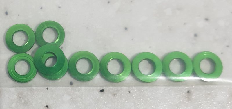 1mm Spacer 10pcs -Green