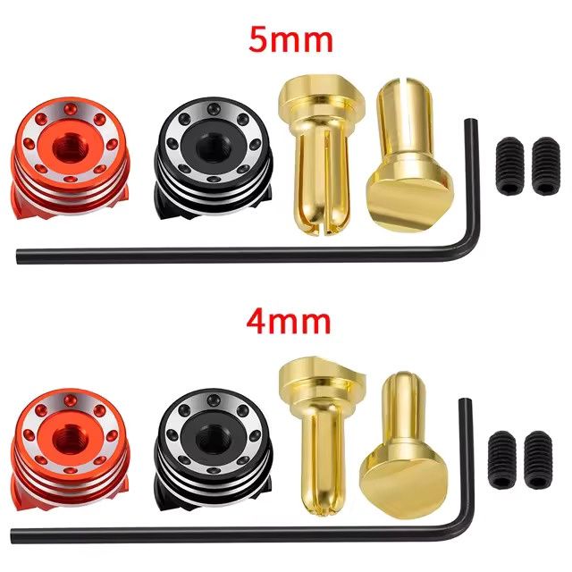 Battery Connector 1Pair 4.0mm/5.0mm Brass Bullet Banana Plug