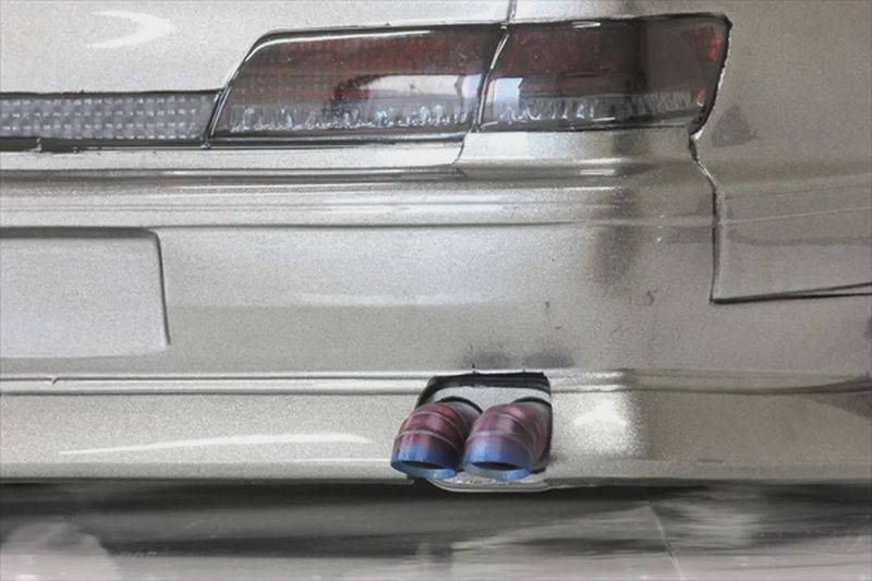 Pandora 1/10 Dual Muffler - Black Unpainted