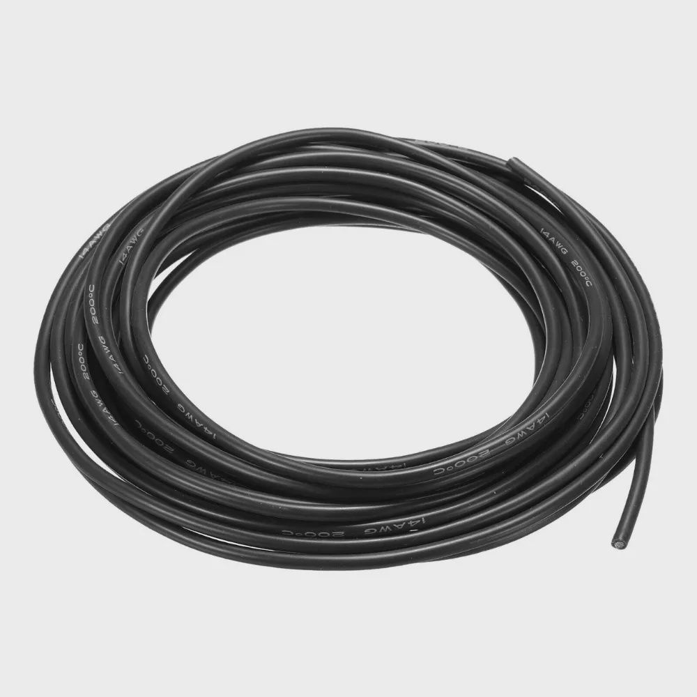 14AWG Silicone Wire Black Per Meter