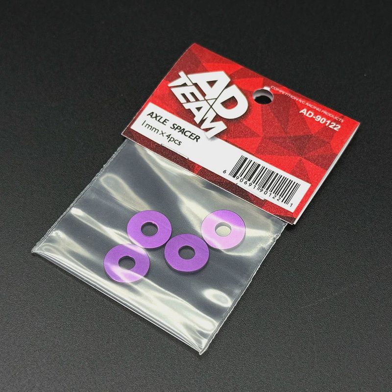 Team AD Axle Spacer 1mm - Purple
