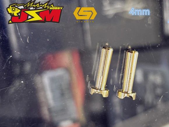 Gold-plated 4 MM Banana Plug bullet plug hard-shell lithium battery, gold-plated 1.5 u super current