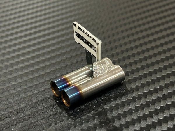 Standard Stainless Muffler / Dual / 8mm Burnt Tip / 15mm Length ETO WORKS