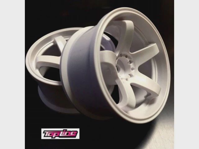 Topline N Model Ver.3 Drift Wheels Offset 6 White TDW-065WH