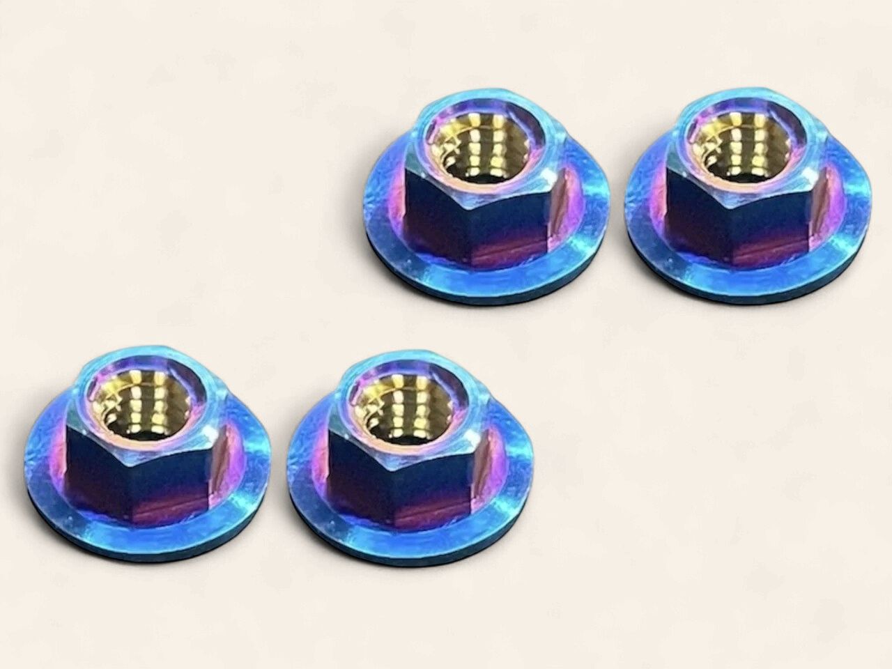 Titanium Serrated Wheel Nut for M4 (4 pieces) [RC926]